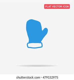 Santa's glove icon. Vector concept illustration for design.