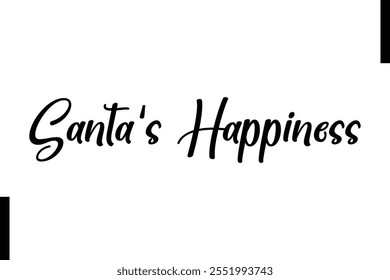 Papai Noel Felicidade Natal cita tipografia de texto cursivo 