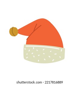 Santa's hat. Christmas elements. Vector image.
