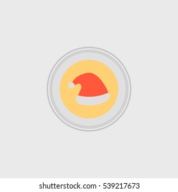 santa's hat flat icon illustration isolated vector sign symbol