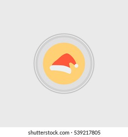 santa's hat  flat icon illustration isolated vector sign symbol