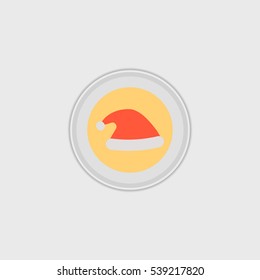 santa's hat flat icon illustration isolated vector sign symbol