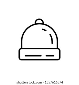 Santa's hat icon. Isolated on White background