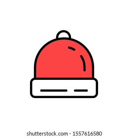 Santa's hat icon. Isolated on White background