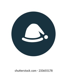 santa's hat icon on white background 