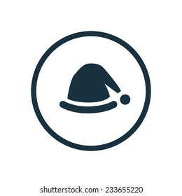santa's hat icon on white background 
