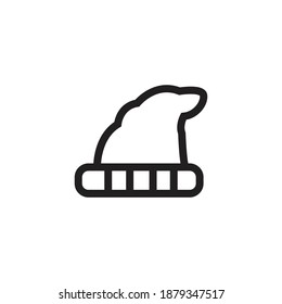 santa's hat icon, vector illustration isolated on white background sign symbol.