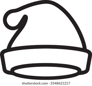 
Santa's hat vector silhouette Art Santa hat Line Art