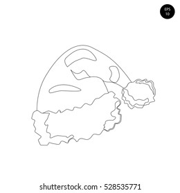 Santa's hats or caps collection isolated on white vector