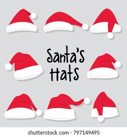 Santas hats design collection sets