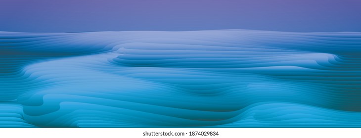 Santa's homeland. Stylized landscape. Vector illustration