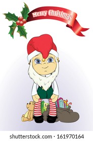Santa's little helper vector art