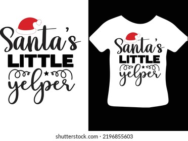 Santa's little yelper svg design