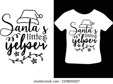 Santa's little Yelper svg design