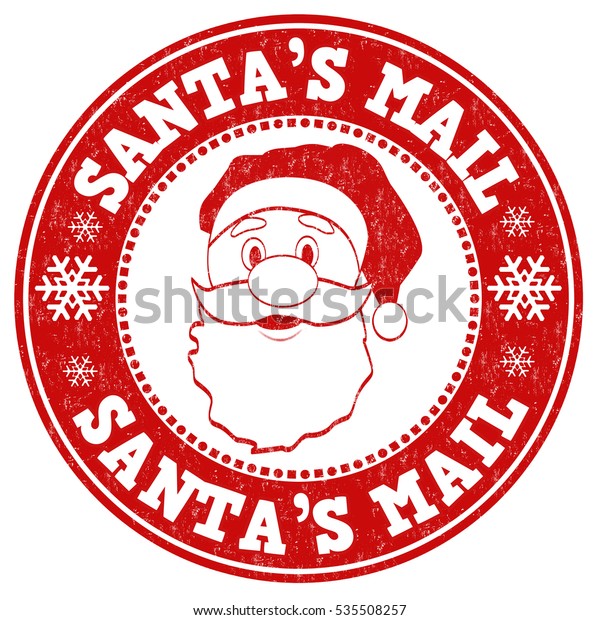 Santas Mail Grunge Rubber Stamp On Stock Vector (Royalty Free ...