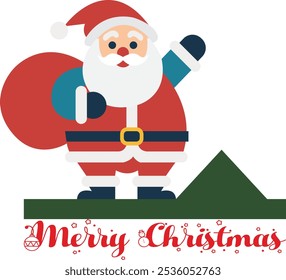 Santa's Merry Christmas Magic, vector artwork-1
