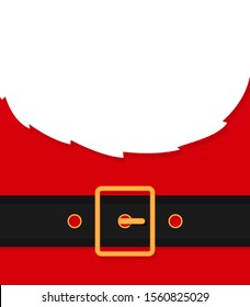 Santa's message banner background. Vector santa beard