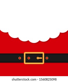 Santa's Message Banner Background. Vector Santa Beard