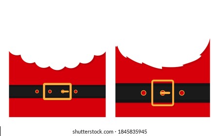 Santa's message banner background. Vector santa beard