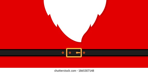 Santa's message banner background. Vector santa beard