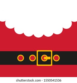 Santa's message banner. Vector illustration