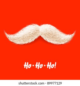 Santa's mustache. Vector.