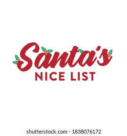 Santa's Nice List, Nice or Naughty, Christmas List, Vector Illustration Background	