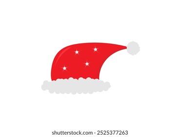 Santa's red hat on a white background