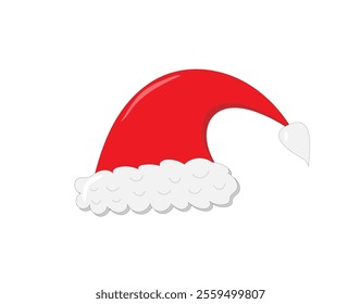 Santa's red hat on a white background