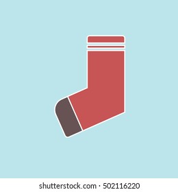 Santa's red socks winter concept