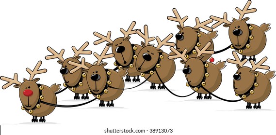 Santa's Reindeer Harnessed