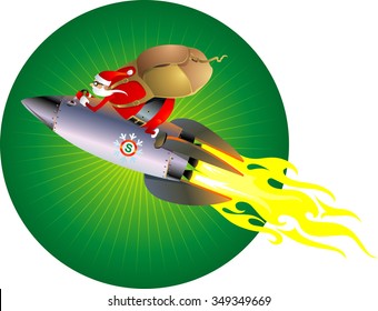 Santa's Rocket-Fast gift delivery during Christmas