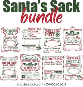 Santa's Sack Vector Designs Bundle