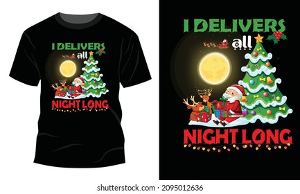 Santa's shirt - Christmas T-shirt Design, Vintages T-shirt, Vector, Christmas Tree, Happy Christmas Day Gift