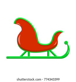 Santas Sledge Icon Graphic Symbol Design. Santa sleigh vector illustration isolated on white background. 