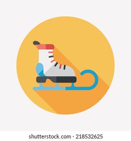 Santa's sleigh flat icon with long shadow eps10