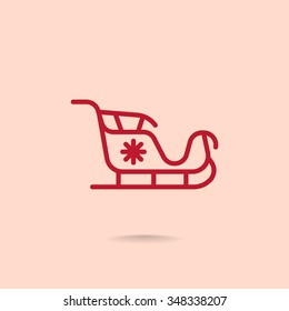 Santa's sleigh icon