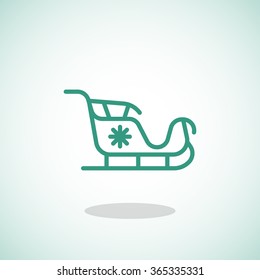 Santa's sleigh icon