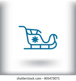 Santa's sleigh icon
