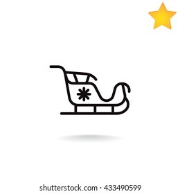 Santa's sleigh icon