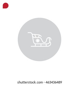  Santa's sleigh icon Flat.