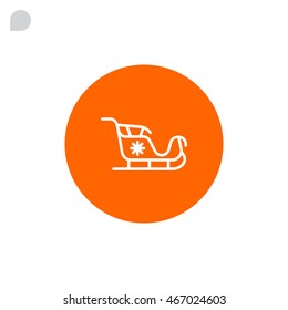  Santa's sleigh icon Flat.