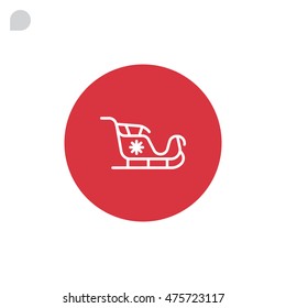  Santa's sleigh icon Flat.