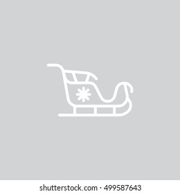  Santa's sleigh icon Flat.