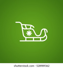  Santa's sleigh icon Flat.