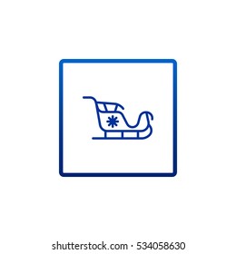  Santa's sleigh icon Flat.