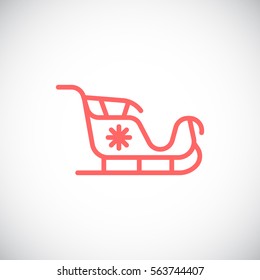  Santa's sleigh icon Flat.