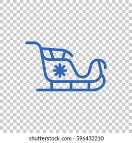  Santa's sleigh icon Flat.
