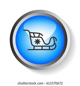  Santa's sleigh icon Flat.