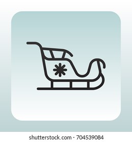  Santa's sleigh icon Flat.